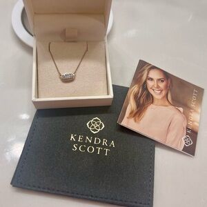 EUC Kendra Scott 💎 Diamond 💎 14k Rose Gold Lisa Pendant (Fine Jewelry)